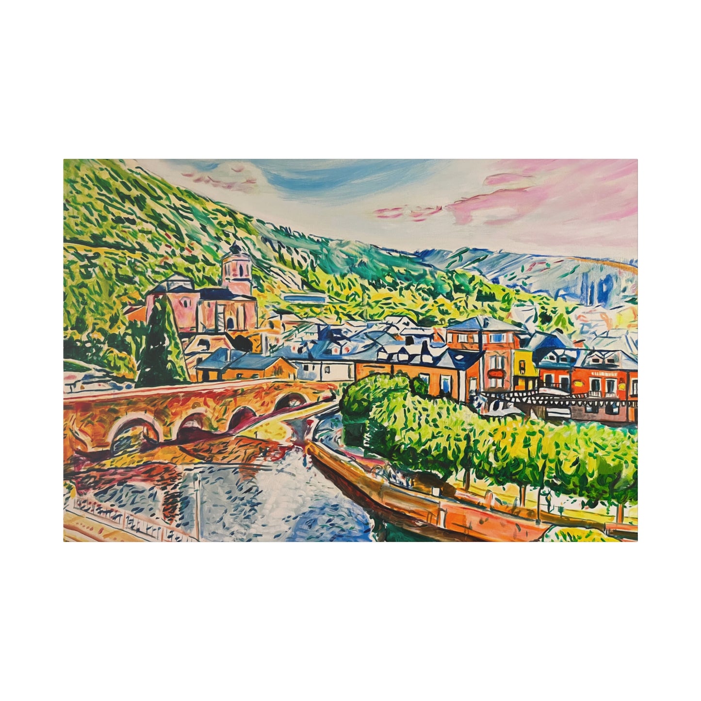 Molinaseca Painting Canvas Print